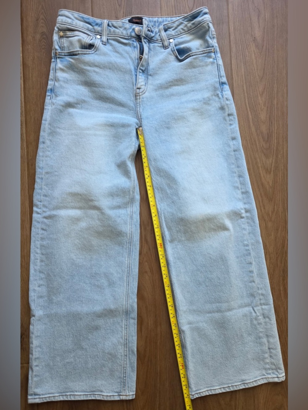 Quince Bella Stretch Relaxed Straight Jeans - 30, Cool Blue - Picture 4 of 6